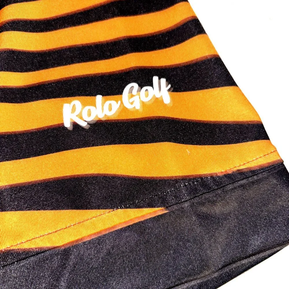 Rolo Golf Tiger King Men’s XL Striped Golf Polo Shirt - Picture 4 of 5